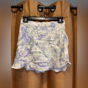 Zara mini silk skirt tie dye size small
